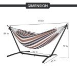 Outdoor Double Hammock with Stand and Carry Bag