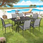 SUNCROWN 7-Piece Outdoor Dining Set with Chairs