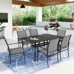SUNCROWN 7-Piece Outdoor Dining Set with Chairs
