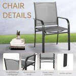 SUNCROWN 7-Piece Outdoor Dining Set with Chairs