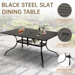 SUNCROWN 7-Piece Outdoor Dining Set with Chairs