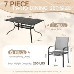 SUNCROWN 7-Piece Outdoor Dining Set with Chairs