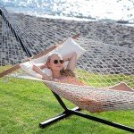 SUNCREAT Portable Double Hammock with Stand - Beige