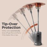 Outdoor Propane Patio Heater with Wheels, 46,000 BTU