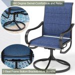 9-Piece Metal Outdoor Dining Set with Swivel Chairs