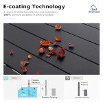 MFSTUDIO 60" Square Metal Outdoor Dining Table
