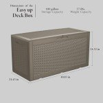 TARKARI 100 Gallon Waterproof Outdoor Storage Box