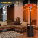 East Oak 50,000 BTU Outdoor Patio Heater with Table