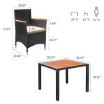 Flamaker 5-Piece Outdoor Dining Set with Cushions