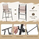 4-Piece Outdoor High Top Bar Set with Umbrella