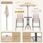 4-Piece Outdoor High Top Bar Set with Umbrella