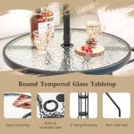 4-Piece Outdoor High Top Bar Set with Umbrella