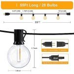 Brighten Your Patio with 55FT Outdoor String Lights