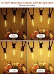 120FT Waterproof Outdoor String Lights with 64 Bulbs