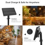 100ft Solar String Lights with Remote & 52 Bulbs