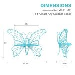 50-Inch Outdoor Butterfly Garden Bench