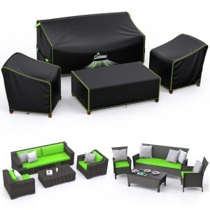 Waterproof 4-Piece Patio Furniture Cover Set