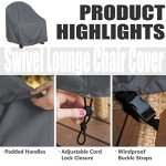 Heavy Duty Outdoor Swivel Lounge Chair Cover