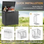 32 Gallon Waterproof Resin Deck Storage Box