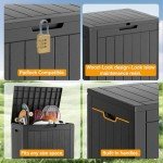 32 Gallon Waterproof Resin Deck Storage Box