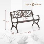 Sophia & William Floral Design Outdoor Bench