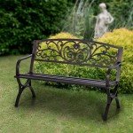 Sophia & William Floral Design Outdoor Bench