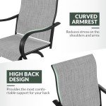 VONZOY 3-Piece Outdoor Bar Stool Set