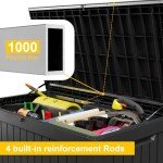 230 Gallon Waterproof Outdoor Storage Deck Box