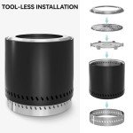 YITAHOME Smokeless Portable Fire Pit for Patio