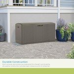 Stoney Wicker Outdoor Deck Box with Hinged Lid