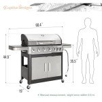Captiva Designs 6-Burner Propane BBQ Grill