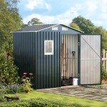 MistMo 6x4 Outdoor Steel Storage Shed
