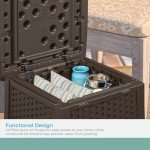 Suncast 13 Gallon Outdoor Storage End Table