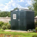 MistMo 6x4 Outdoor Steel Storage Shed