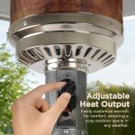 Outdoor Propane Patio Heater with Wheels, 46,000 BTU