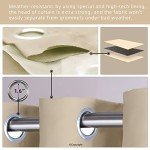 Beige Waterproof Outdoor Curtains – 2 Panels