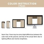 Beige Waterproof Outdoor Curtains – 2 Panels