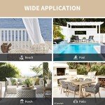 Beige Waterproof Outdoor Curtains – 2 Panels