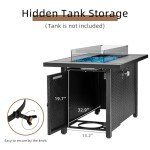 Shintenchi 45" Outdoor Propane Fire Pit Table