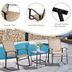 Vongrasig 3-Piece Outdoor Rocking Bistro Set