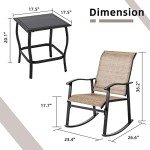 Vongrasig 3-Piece Outdoor Rocking Bistro Set