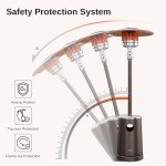 East Oak 50,000 BTU Outdoor Patio Heater with Table