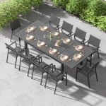 Expandable Aluminum Patio Dining Set for 4-10