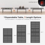 Expandable Aluminum Patio Dining Set for 4-10