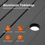 Expandable Aluminum Patio Dining Set for 4-10