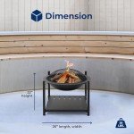 Outdoor Fire Pit with BBQ Grill and Storage