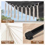 Cozy Bohemian Hammock Chair with Stand - Dark Gray
