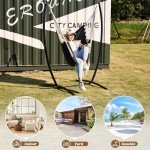 Cozy Bohemian Hammock Chair with Stand - Dark Gray