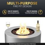 Kinger Home 32-Inch Round Propane Fire Pit