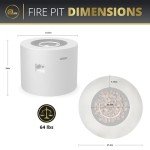 Kinger Home 32-Inch Round Propane Fire Pit
